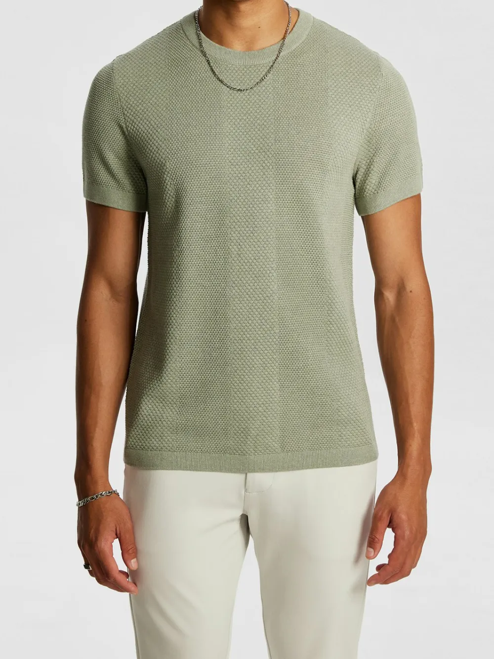 Soft Fabric Knit Short Sleeve T-Shirt