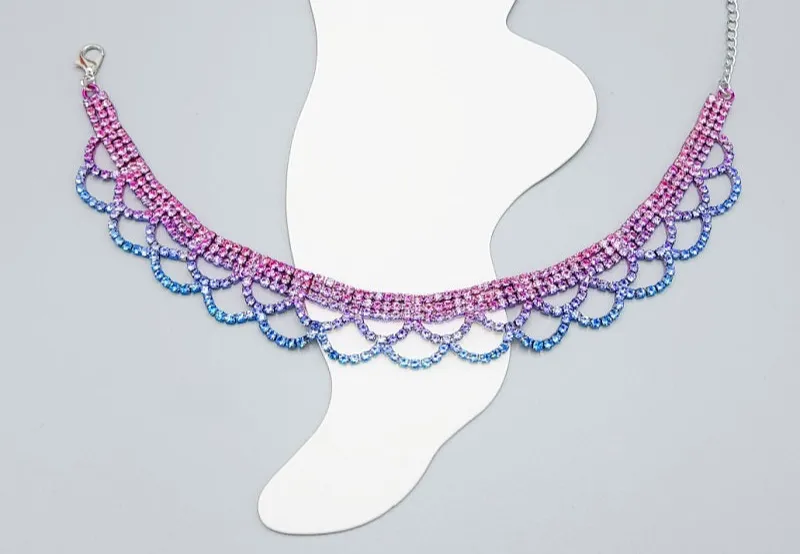 Dressy Crystal Accent Anklet