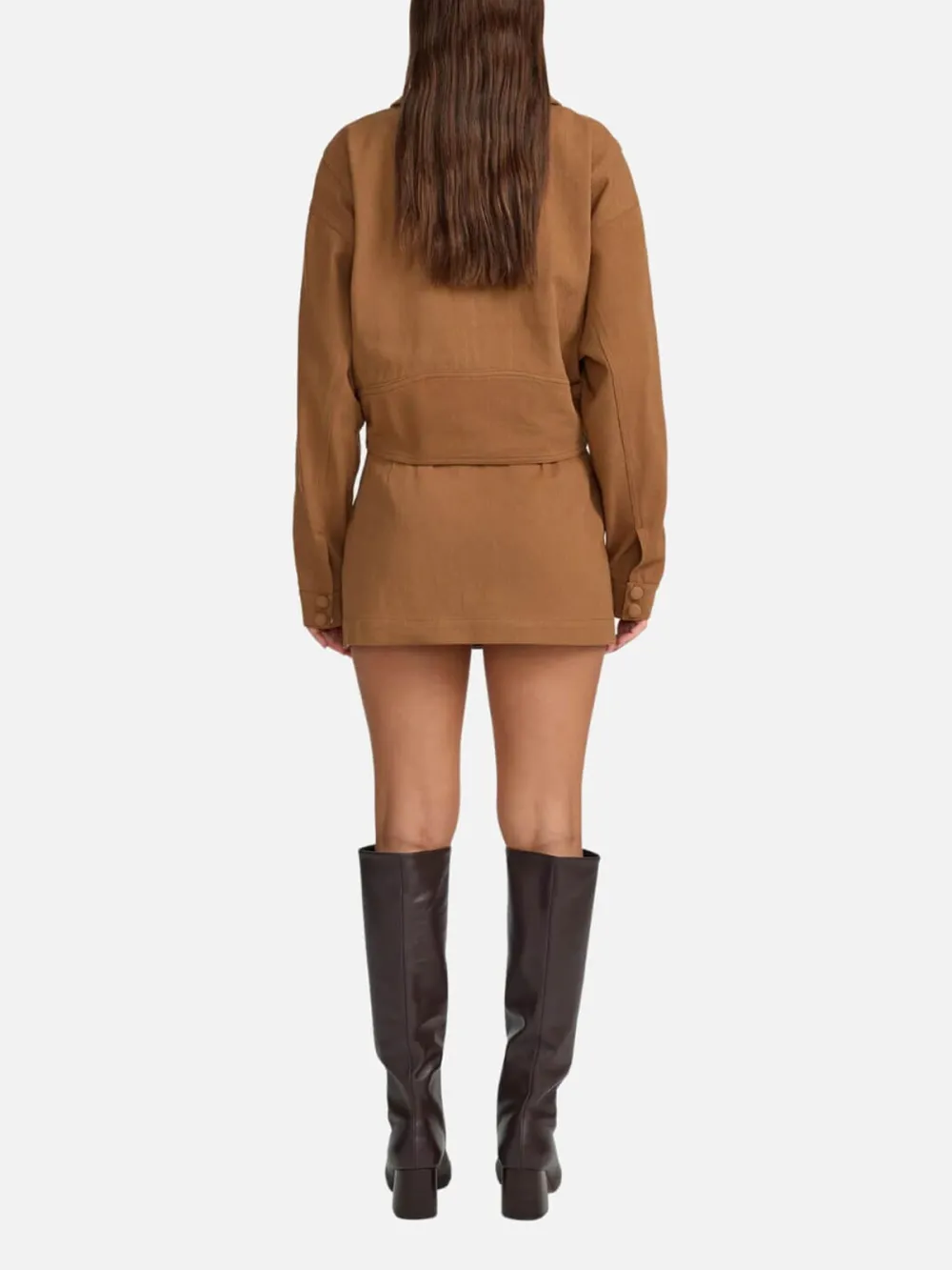 Drop Shoulder Lapel Jacket