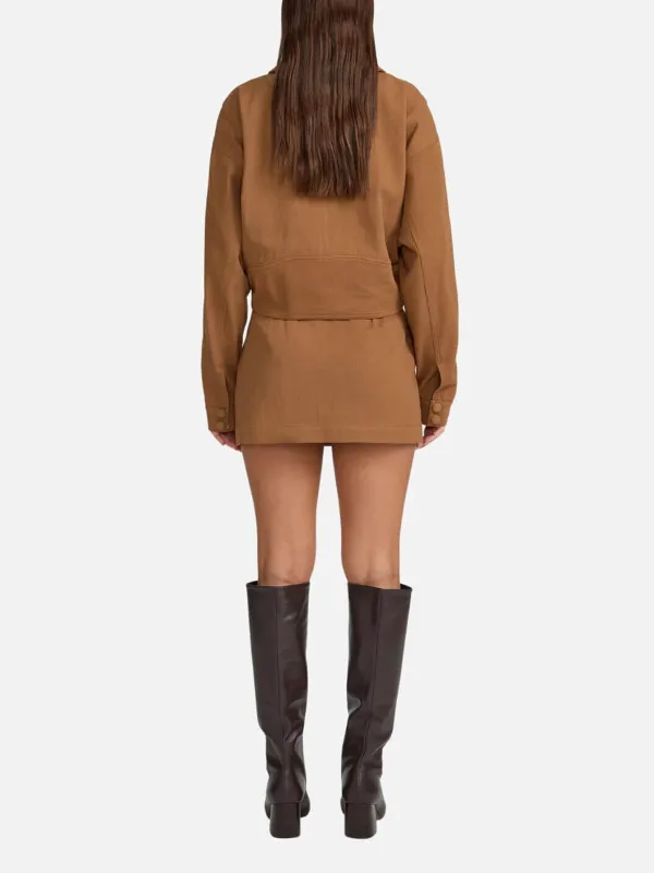 Drop Shoulder Lapel Jacket