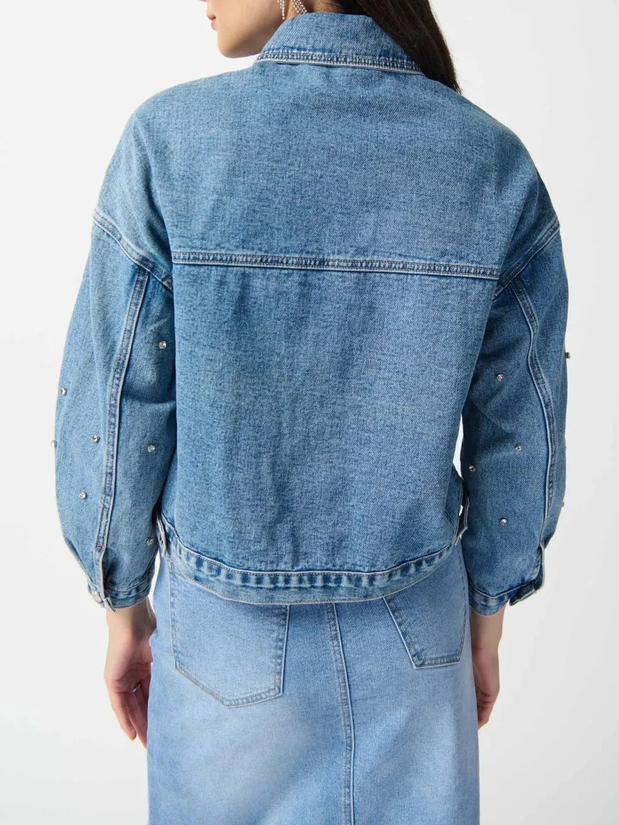 Embellished Light Blue Denim Jacket