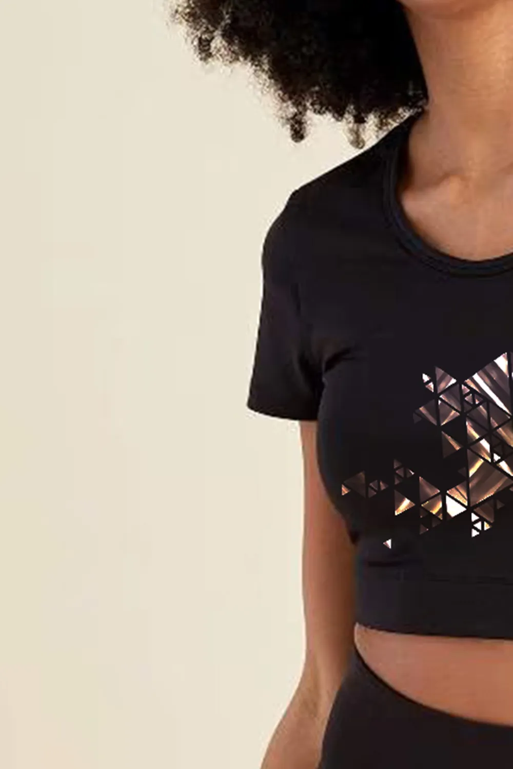 Crew Neck Short Sleeve Crop T-Shirt