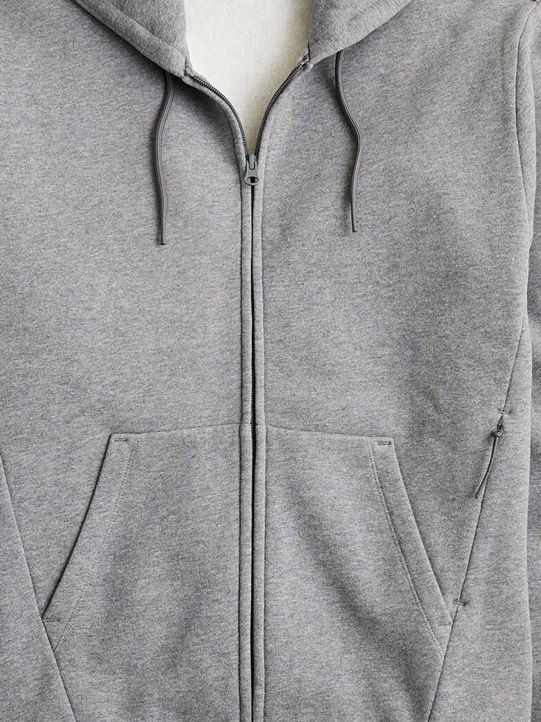 Gray Full Zip Hooded Pullover