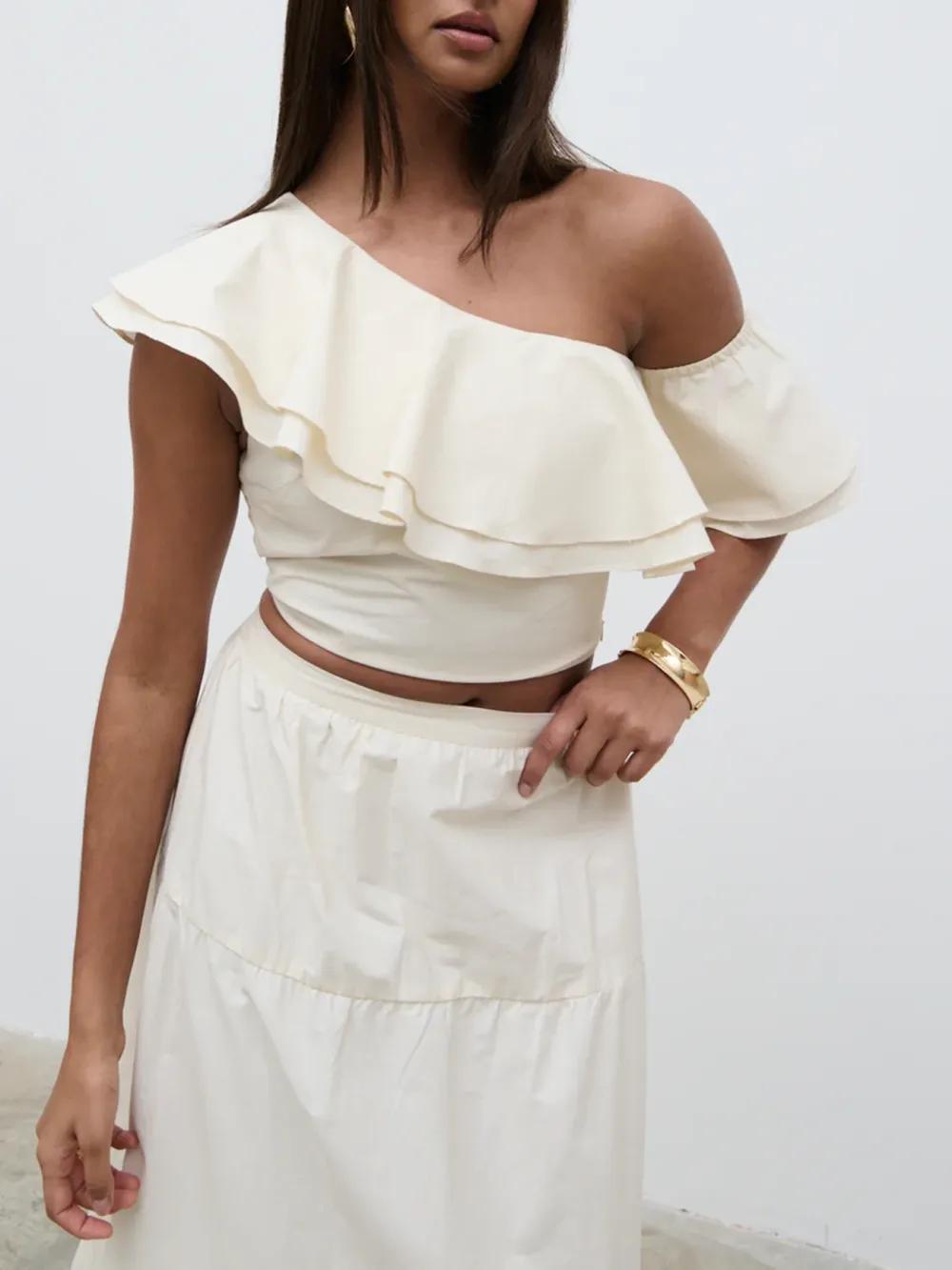 Ruffle Cropped Top