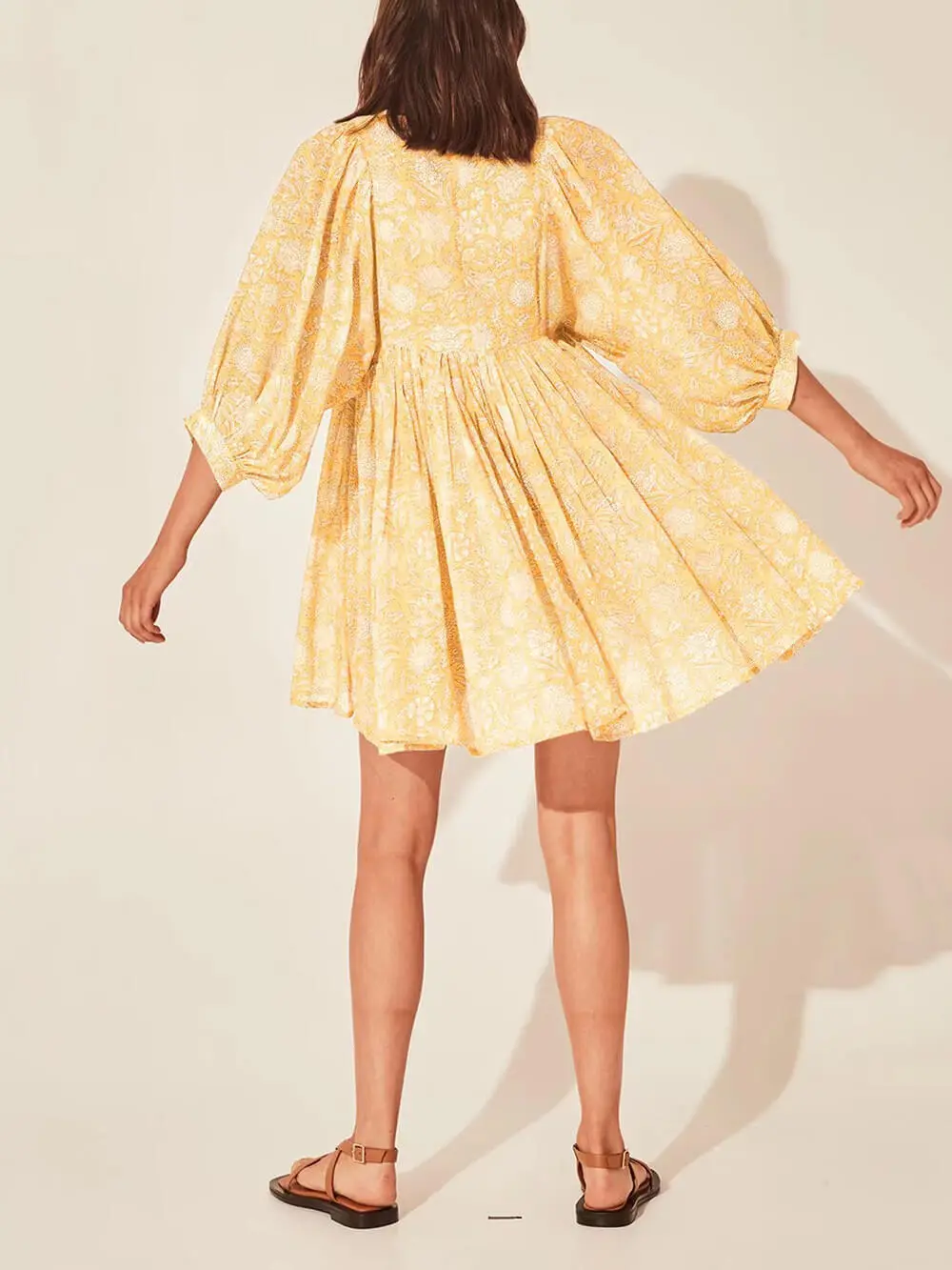 Vacation Retro Style Loose Printed Mini Dress