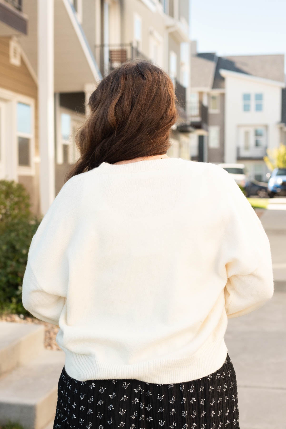 Martha Cream Floral Sweater