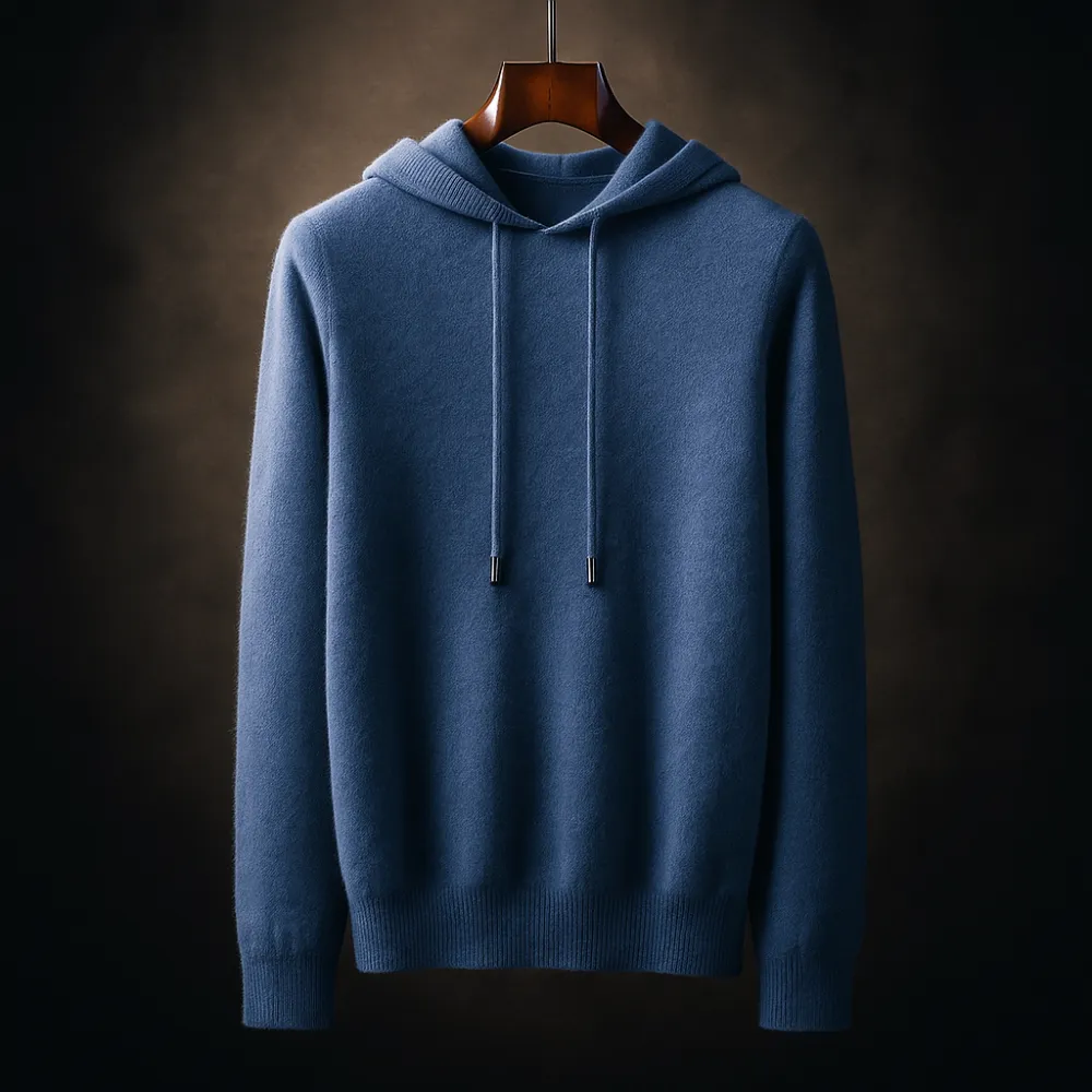 Merino Knit Pullover Hoodie