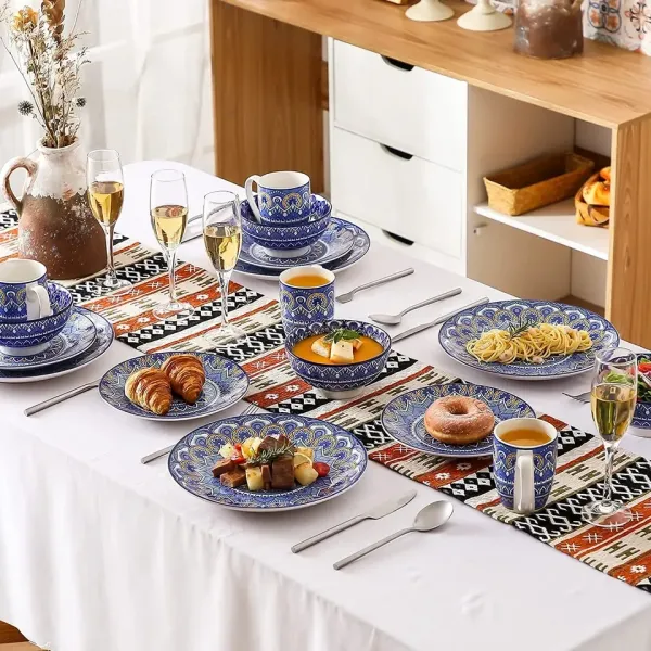 58pcs deluxe ceramic tableware set