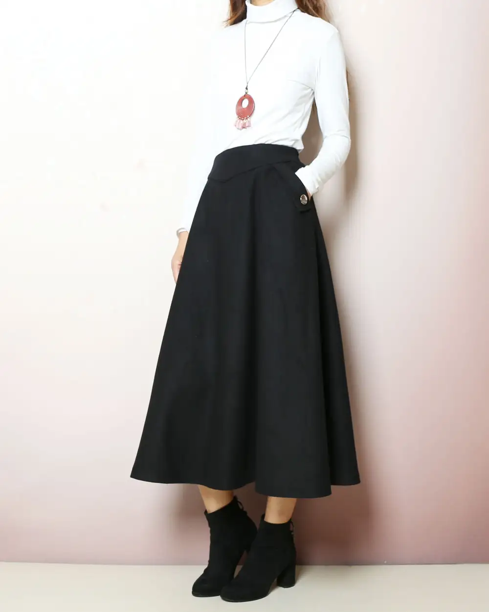 Wool Maxi Skirt
