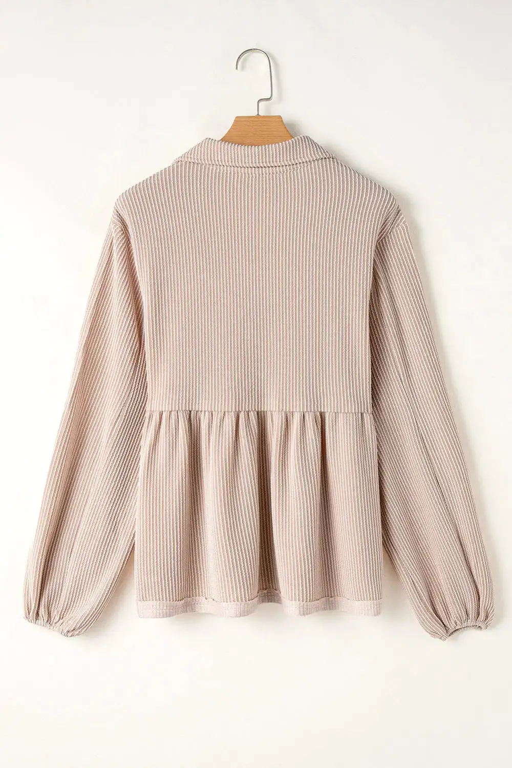 V-Neck Turn-down Collar Blouse