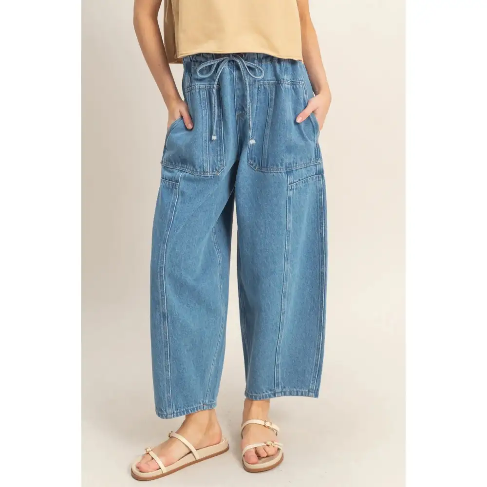Oversized Pocket Denim Pants