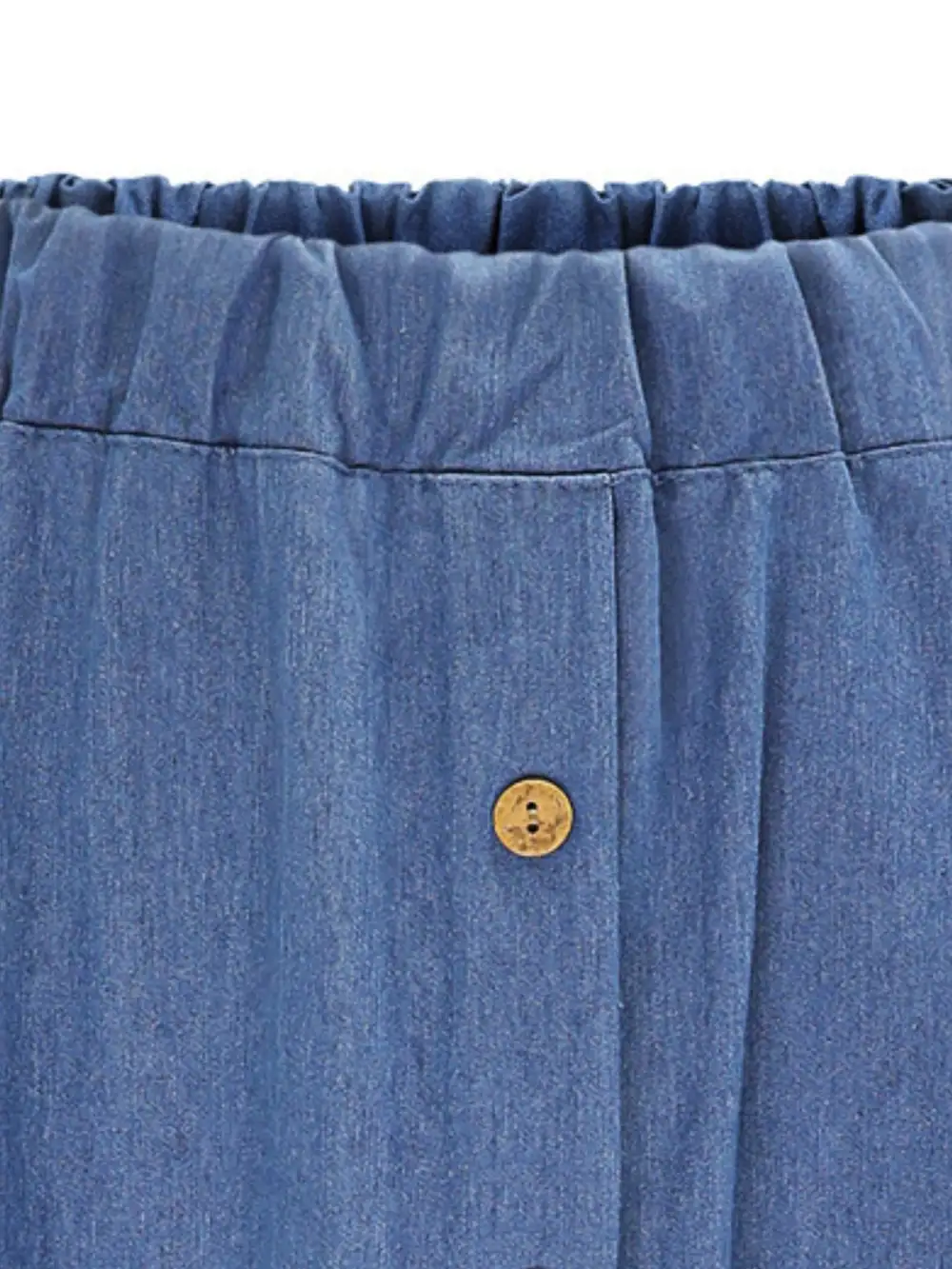 Everyday Denim Button Front Skirt