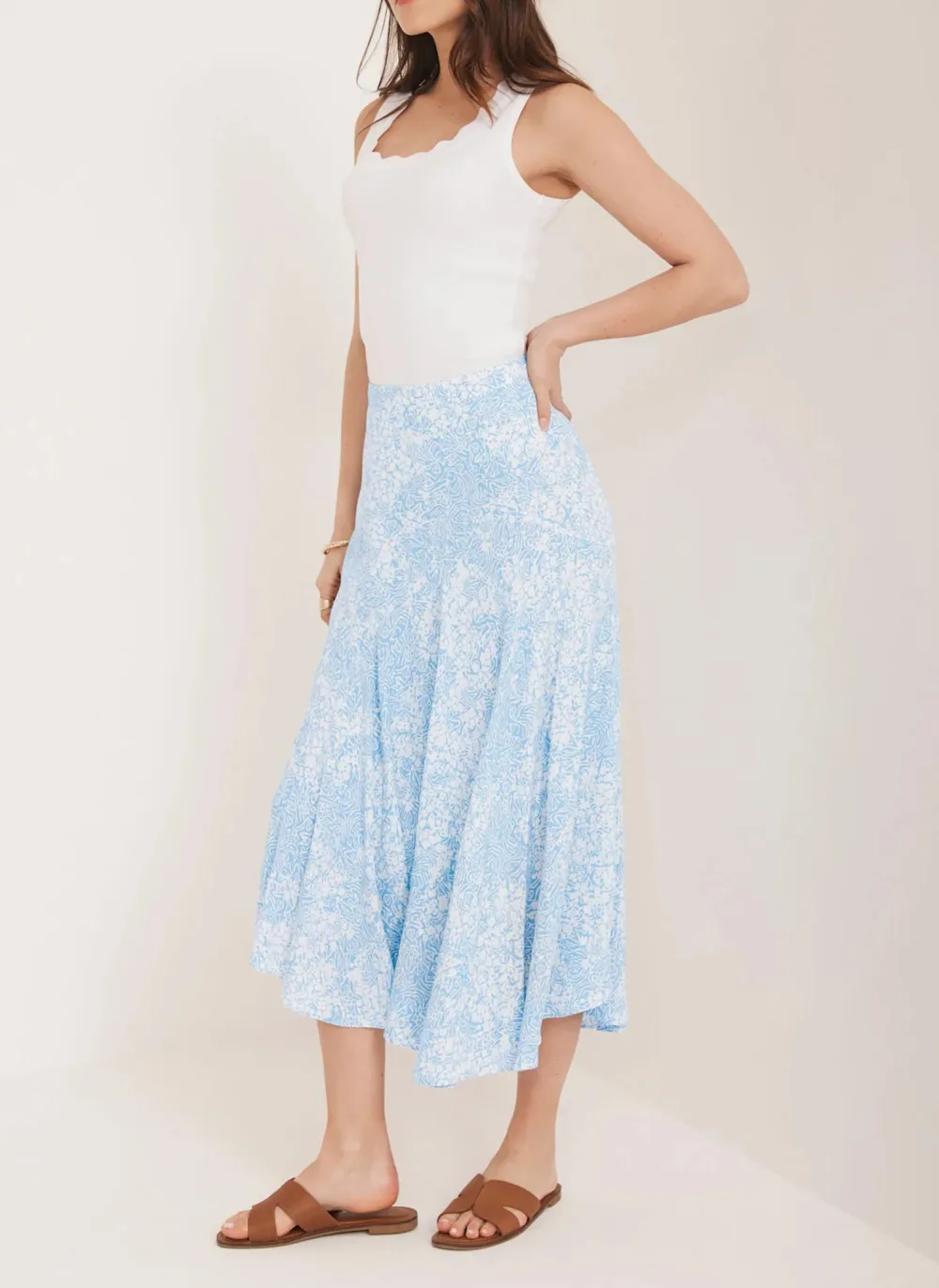 Casual Style Floral Print Skirt