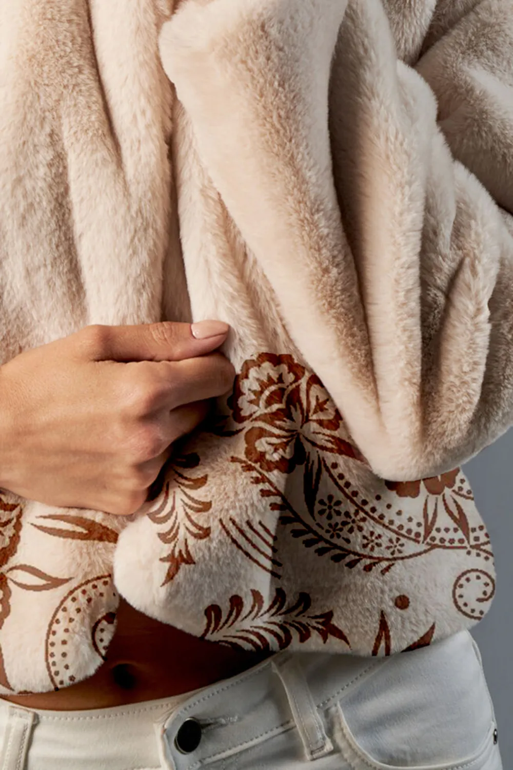 Winter Wear Cream Jacket