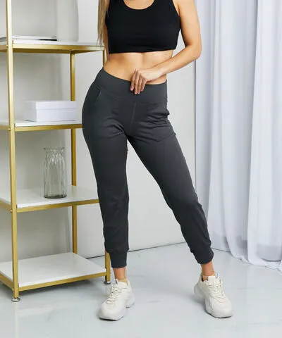 Full Size Wide Waistband Cropped Joggers