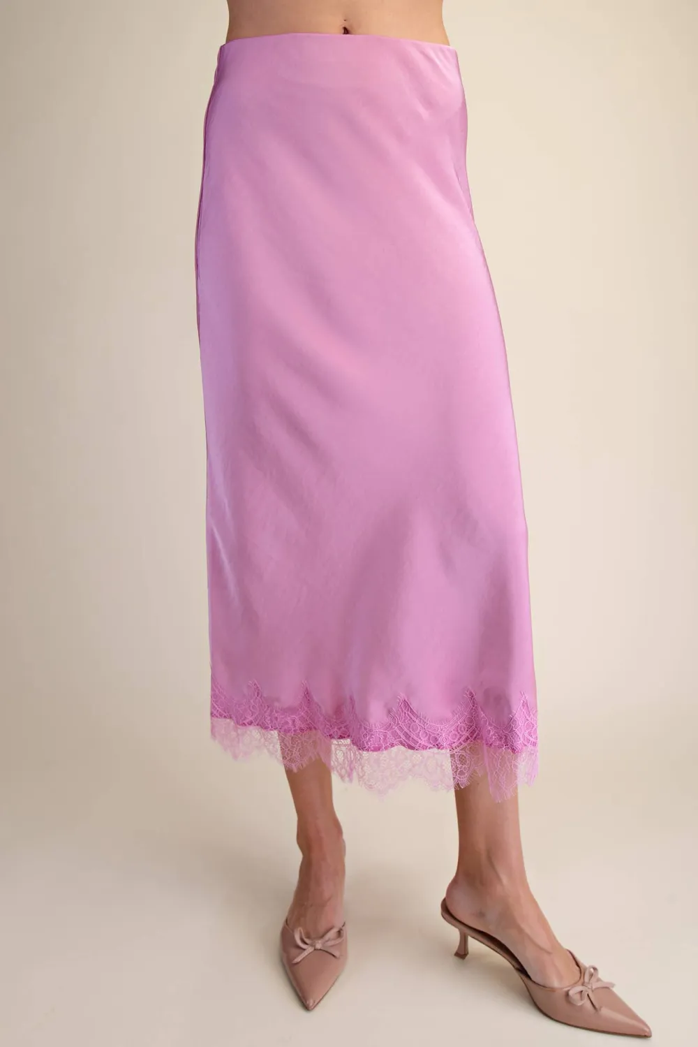 Satin Midi Skirt