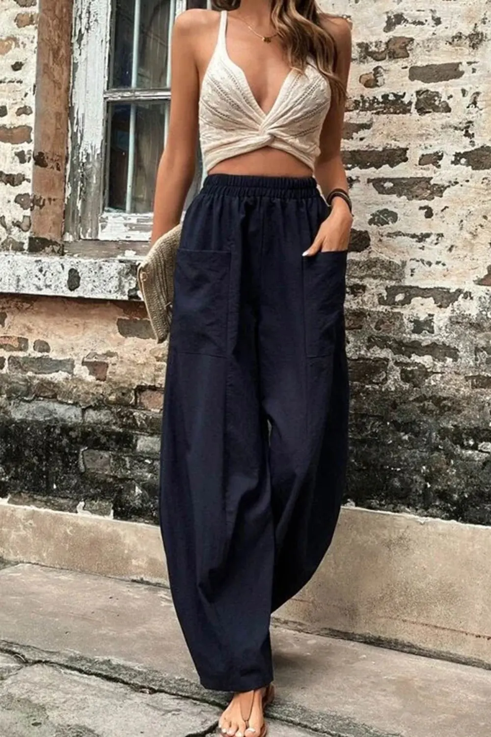 Pocketed Harem Everyday Pants