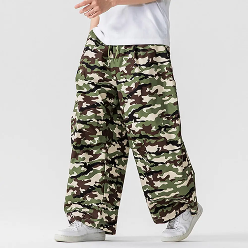 Patterned Wide Leg Pants