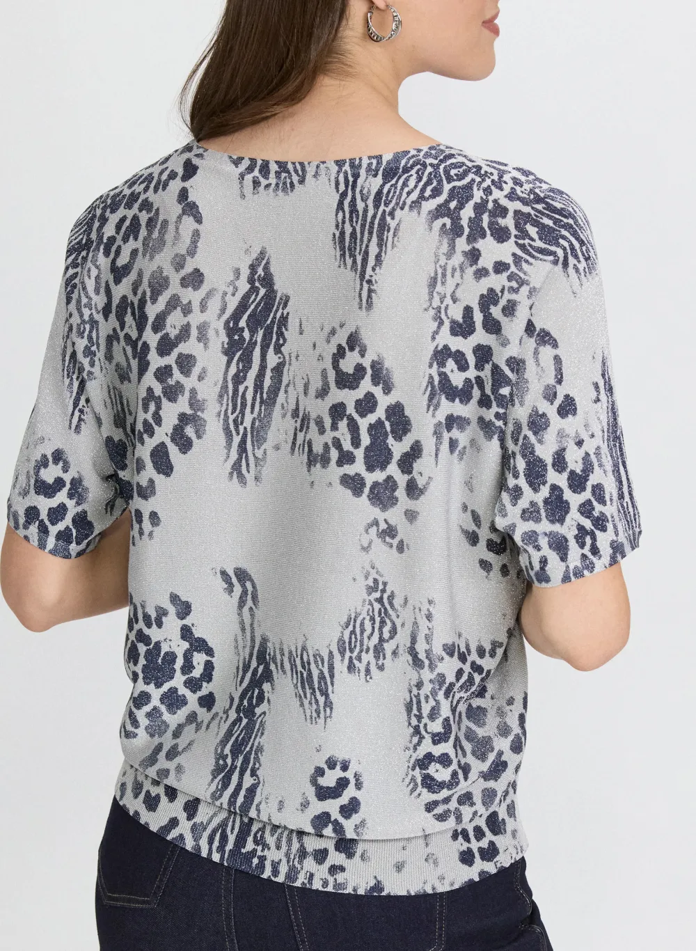 Sequined Leopard Print Top