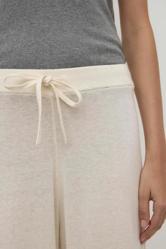 Cream Cotton Cashmere Lounge Pant