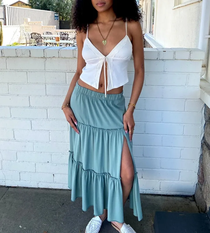 Tiered Maxi Skirt