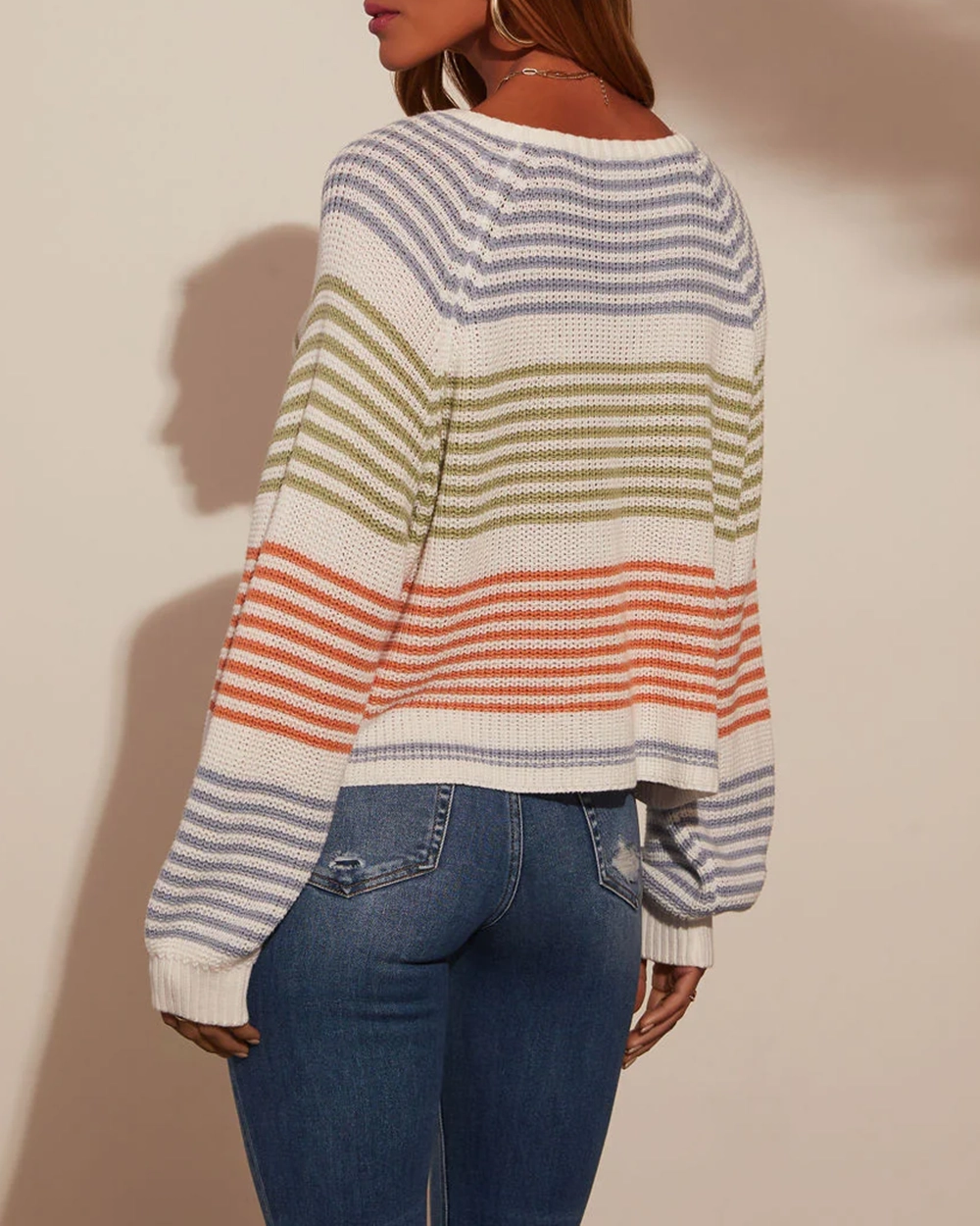 Yara Striped Oversized Pullover Sweater