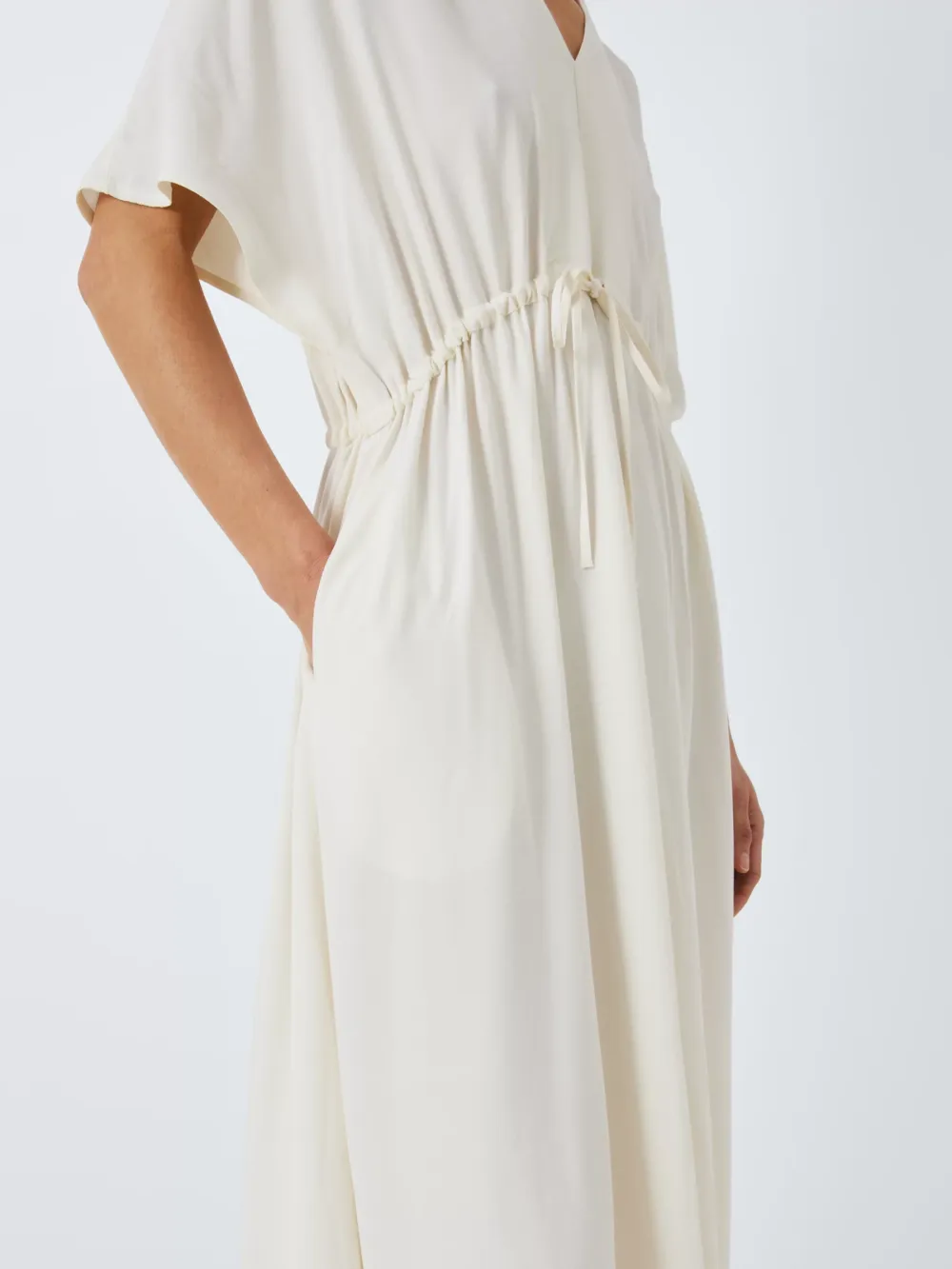 Fluid Drawstring Waist Dress