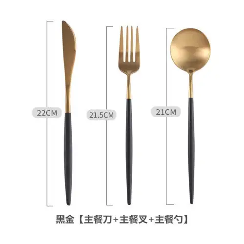 (Store Closing Sale) Gold Flatware Set Stainless Steel Cutlery Set Knife Fork Spoon Dinner Tableware Set Kitchen Dinnerware