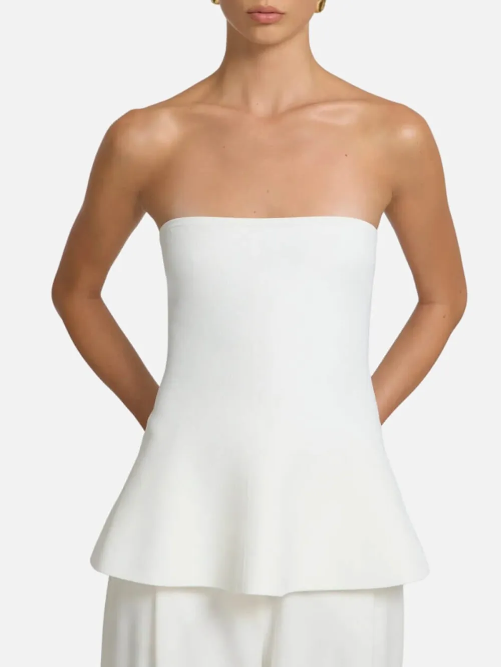Plain Tube Top with Zipper