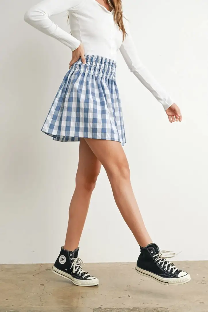 Modern Mini Roomy Cotton Blend Casual Skirt