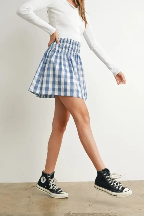 Modern Mini Roomy Cotton Blend Casual Skirt