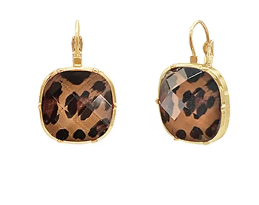 Leopard Sto Earrings