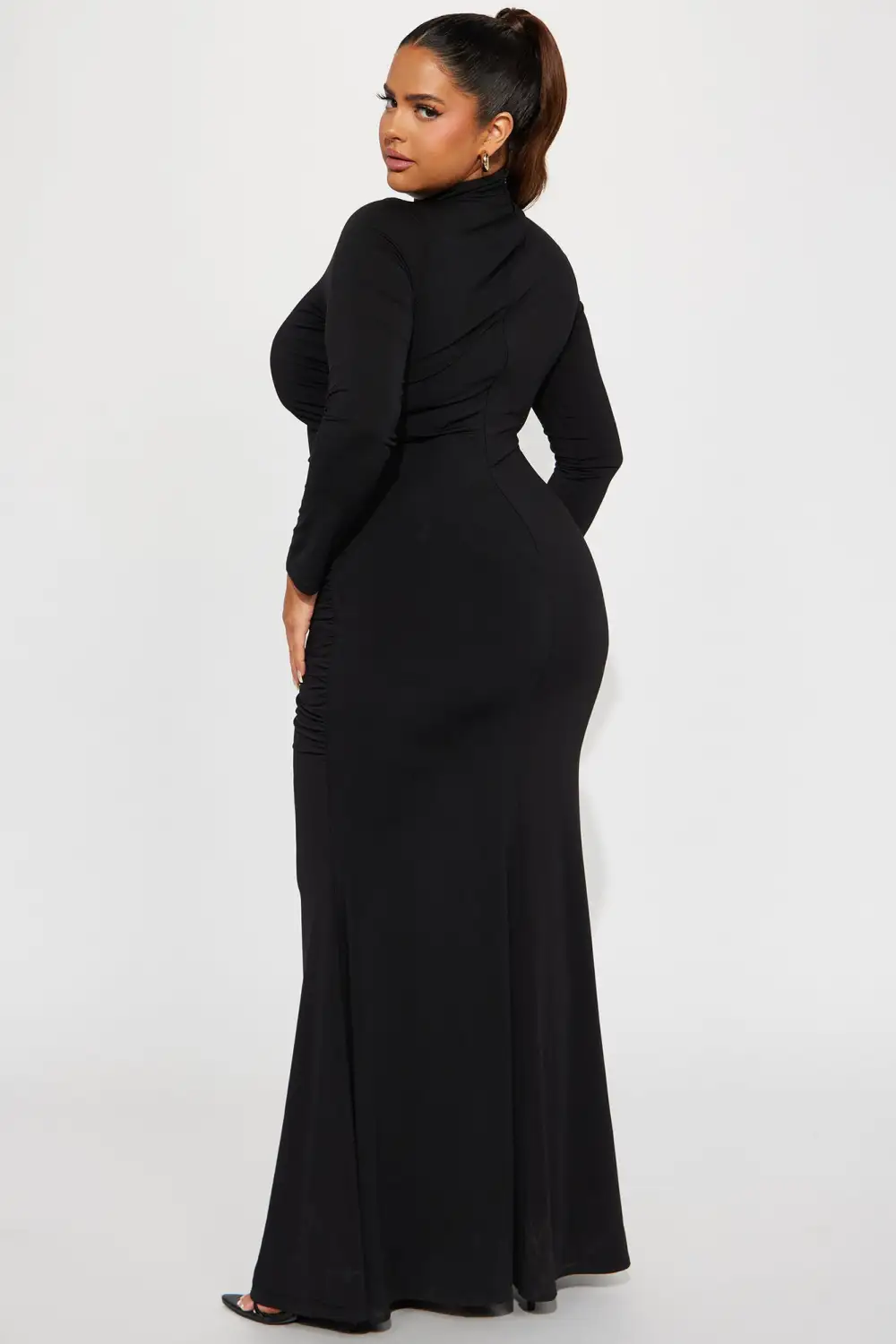 Rachel Ruched Gown - Black
