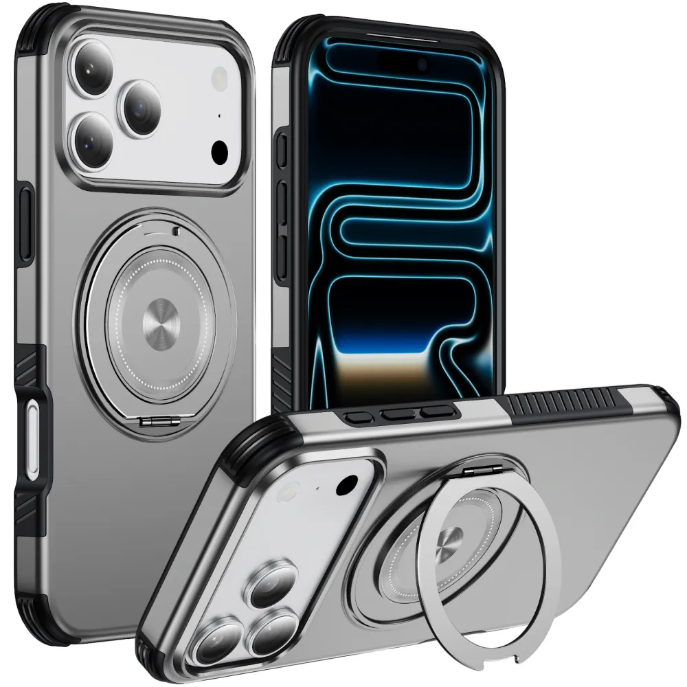 Magnetic Stand 2-in-1 Shockproof Phone Case for iPhone 18, iPhone 18 Pro Max Case