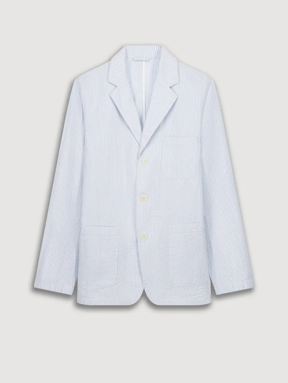 Men's Faded Blue Seersucker Jacket