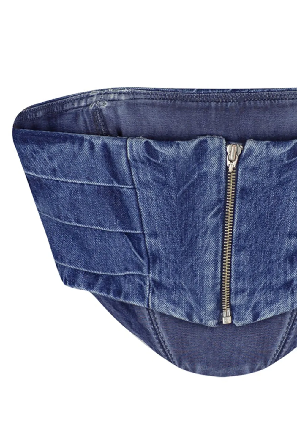 Off The Shoulder Denim Bustier
