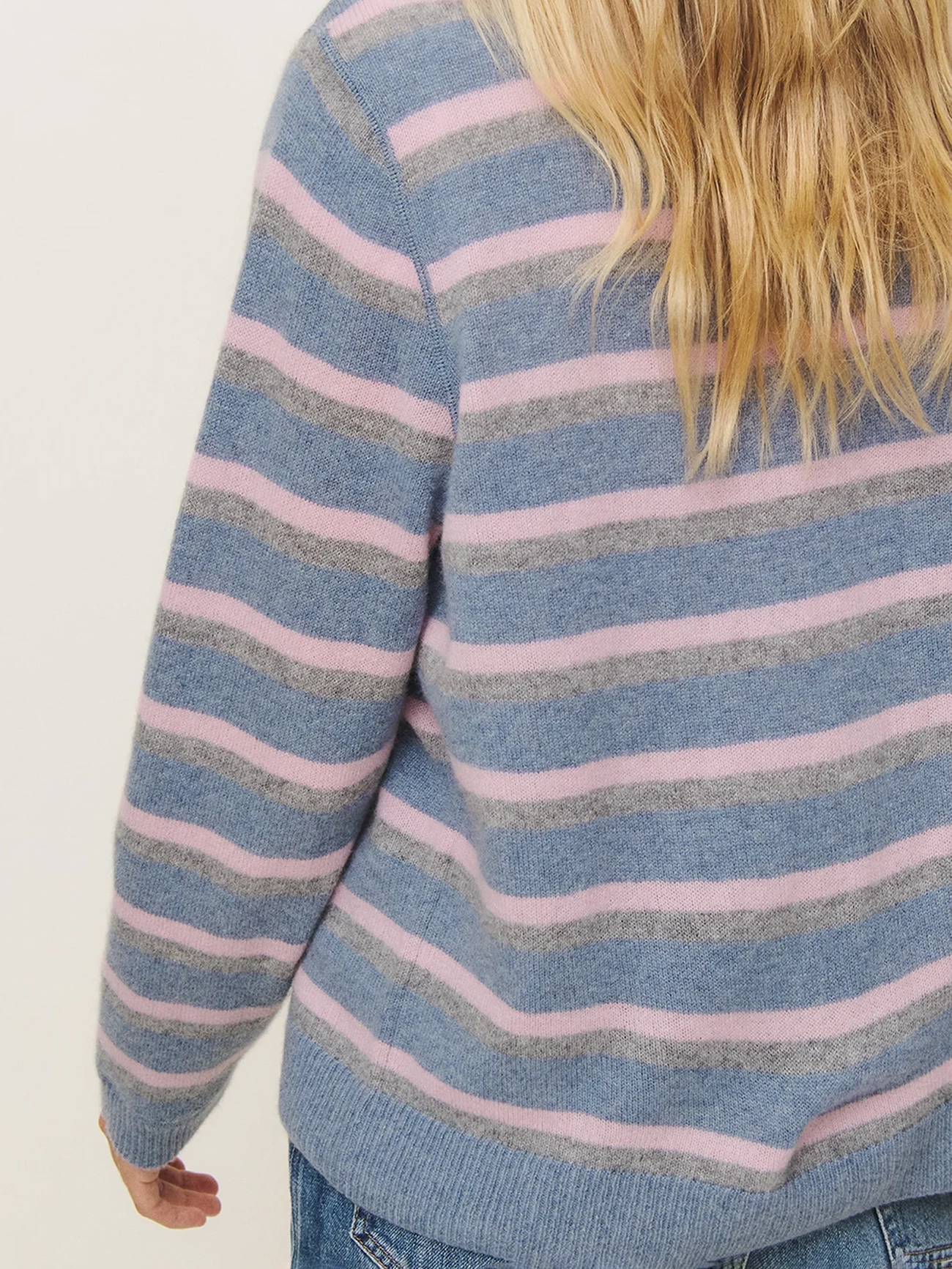 Pastel Striped Crew Neck Sweater
