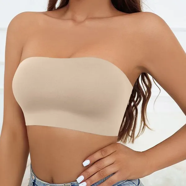 Seamless Strapless Corset Style Bandeau Bra
