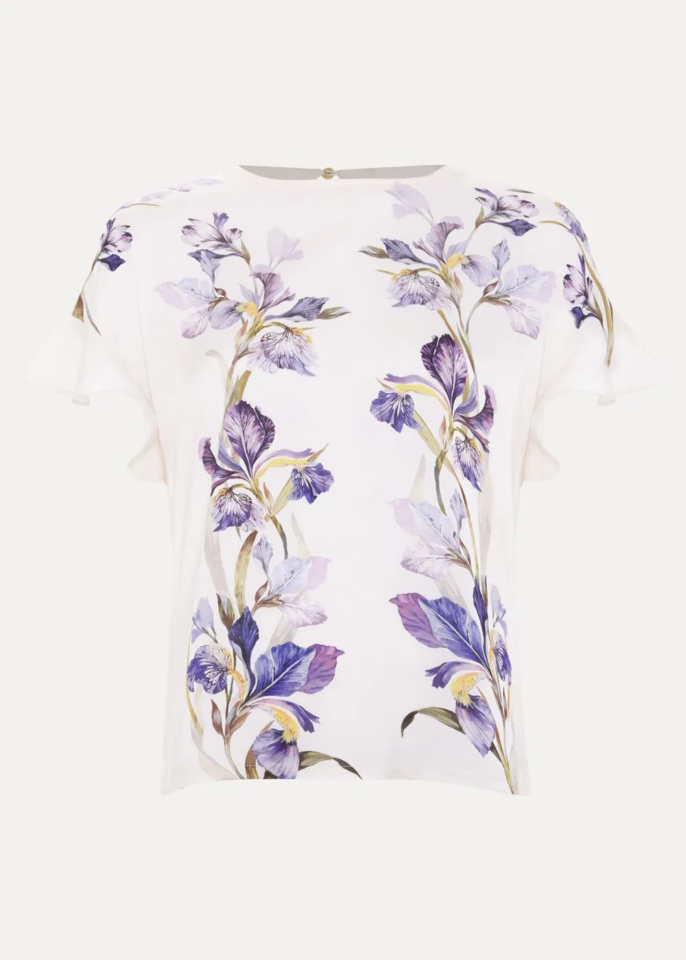 Designer Ruffled Short-Sleeved Top