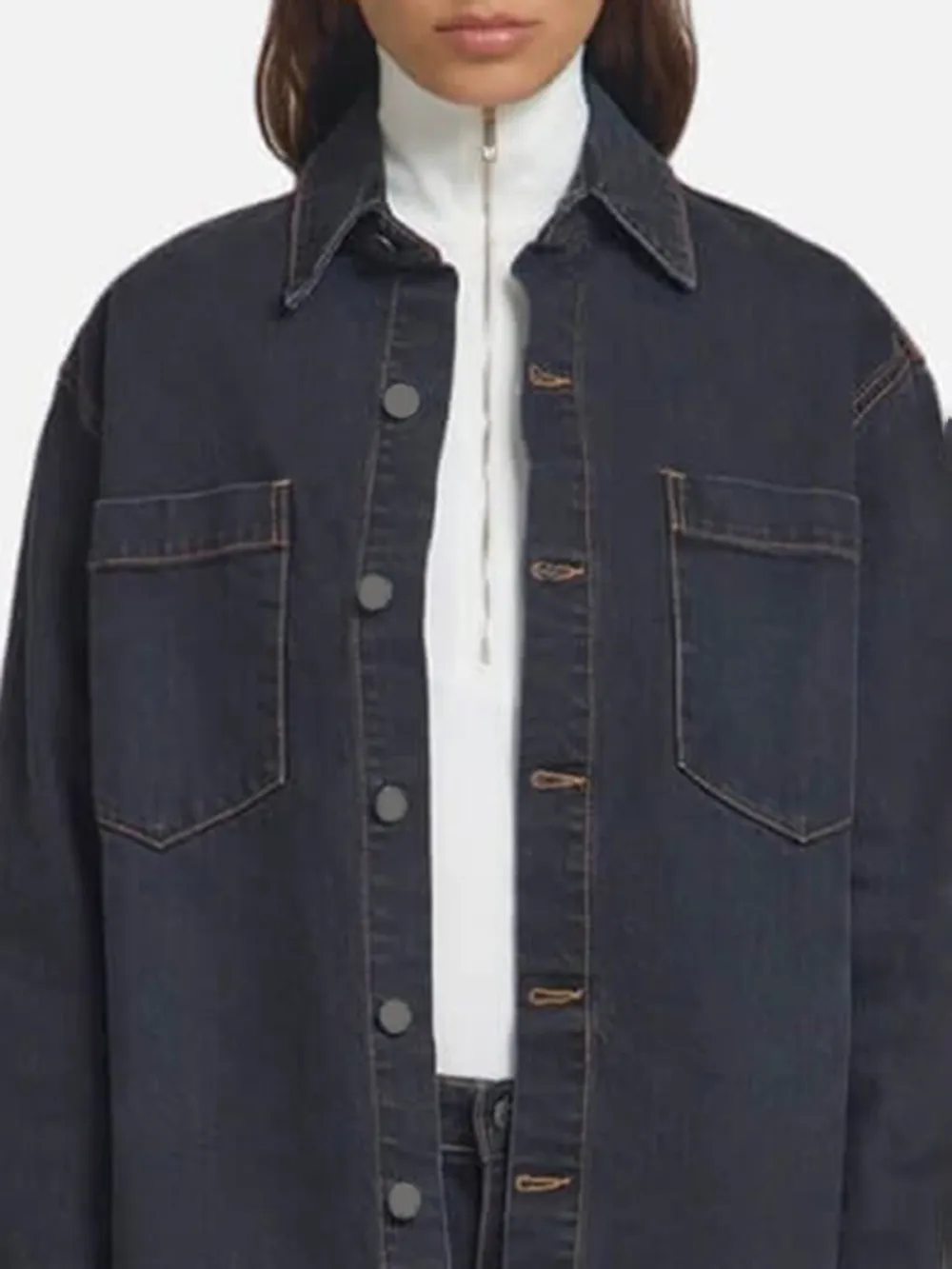 Washed Button Up Denim Shirt