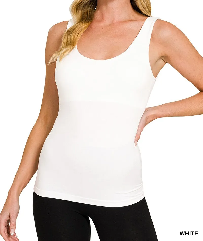 Seamless Tank Top With Built In Bra