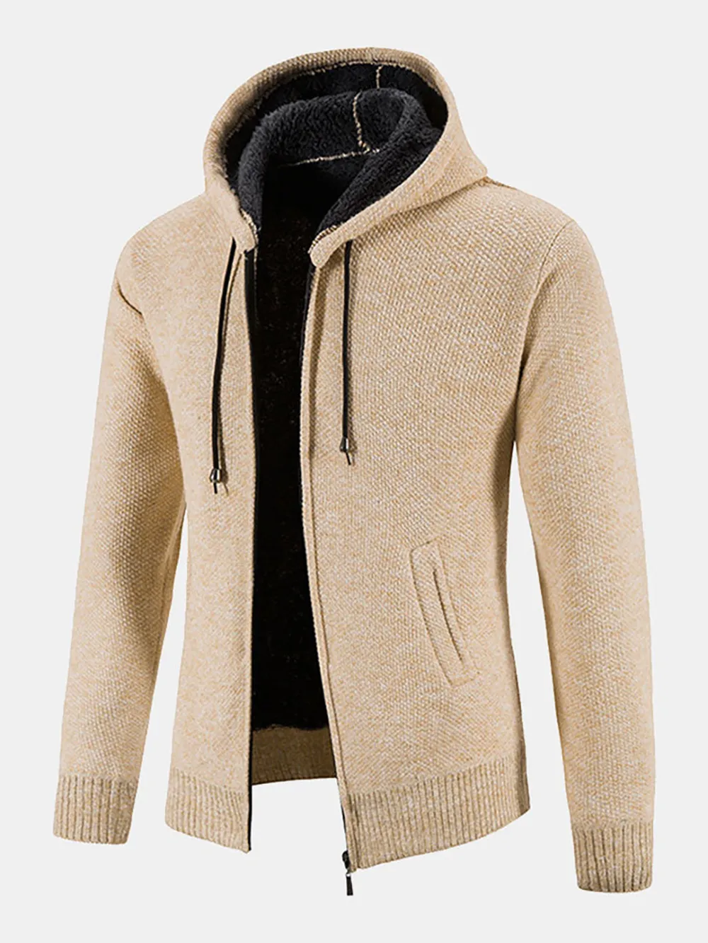 Man Zip Up Hooded Cardiganr