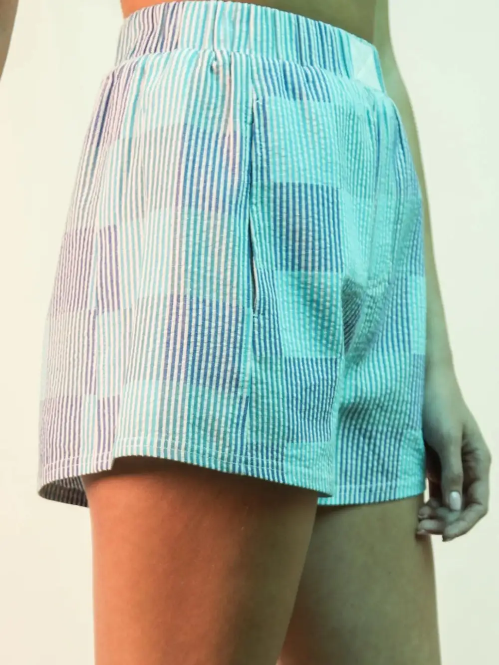 Striped High Waist Shorts