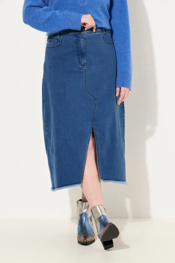 Five Pocket Rolled Hem Skirt