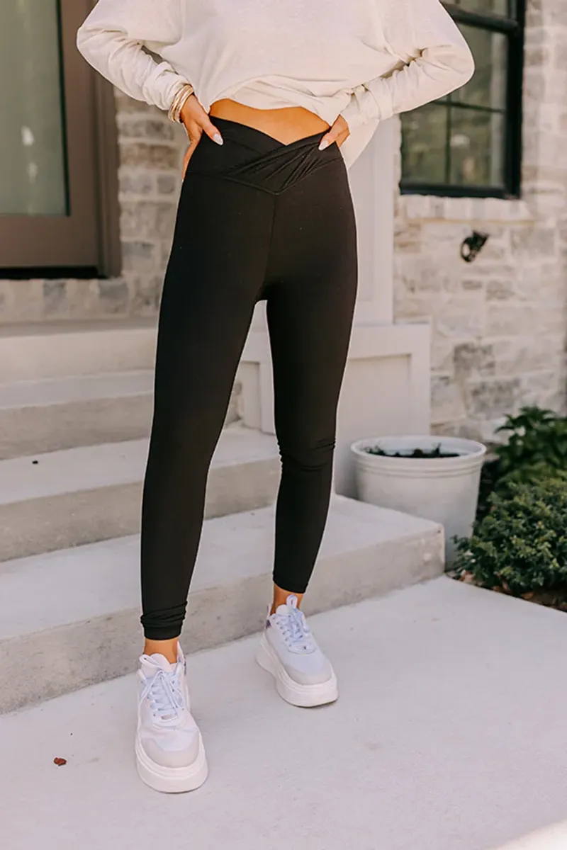 Casual Slim Fit Cross Waist Trousers For Women