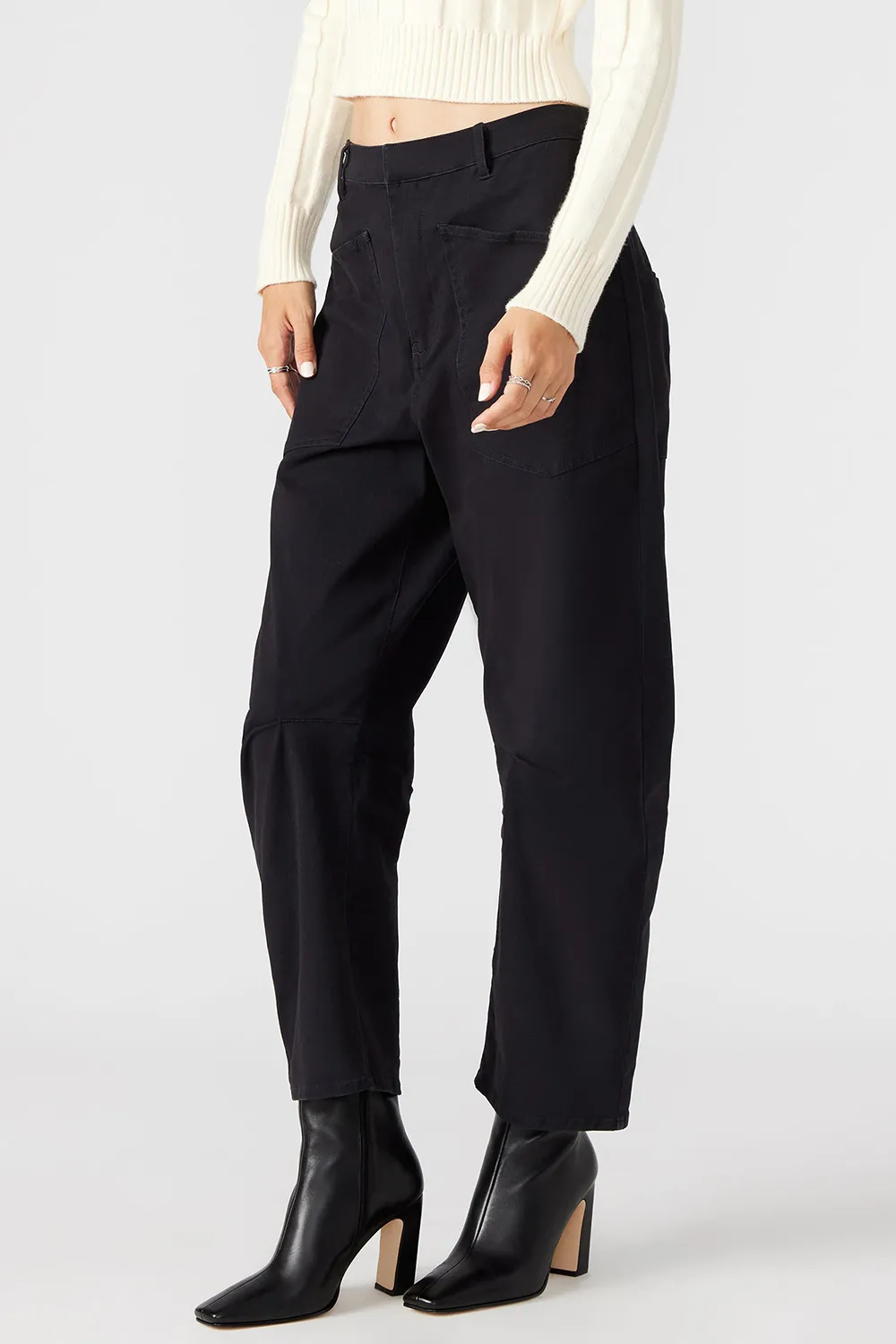 BARREL LEG PANT BLACK