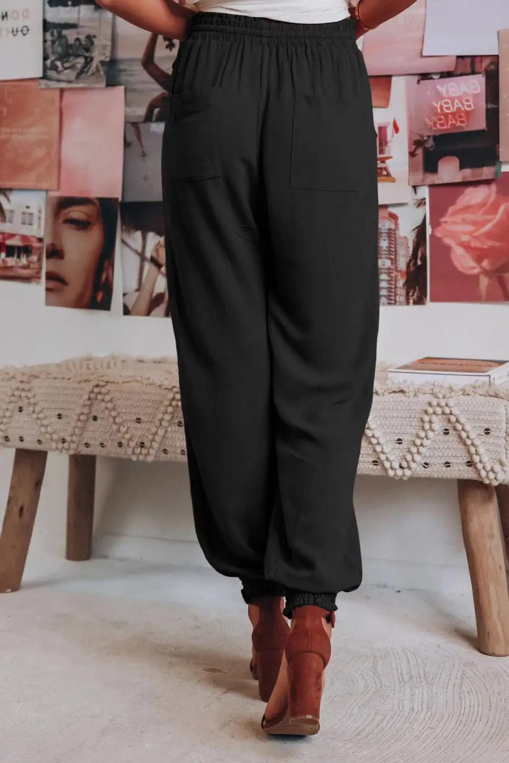 Relaxed Drawstring Lounge Pants