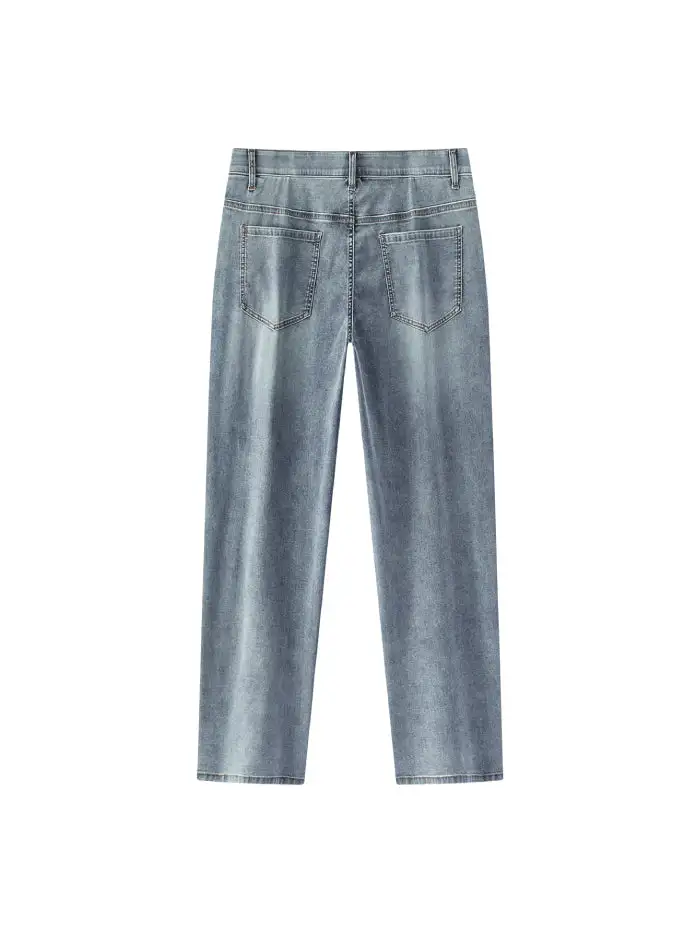 Men's Wide-leg Laidback Denim Pants