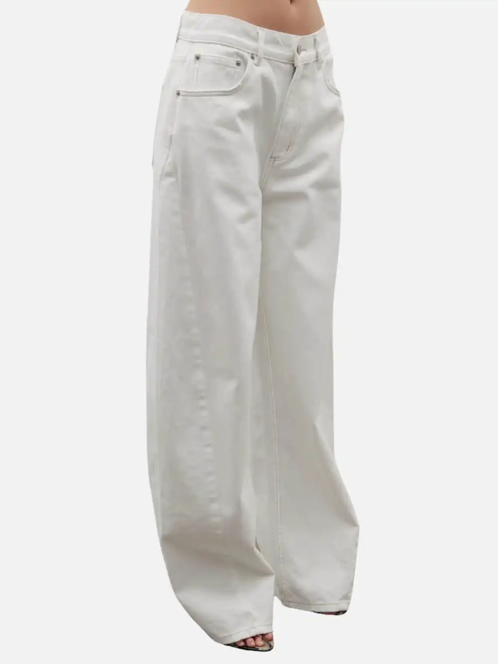 Barrel Shape Leg Jeans with Pockets