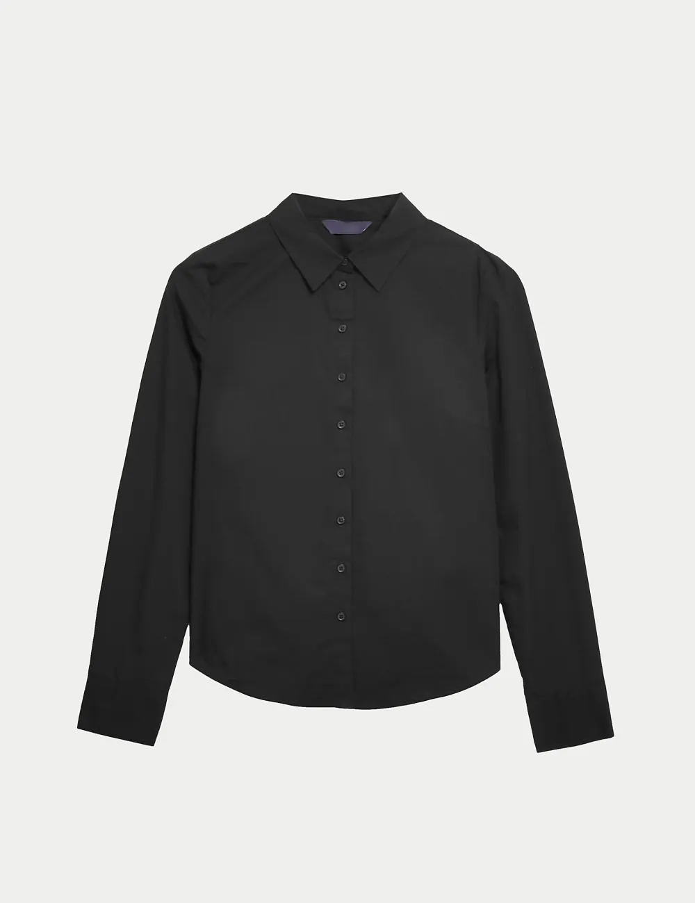 Cotton Rich Fitted Collared Shirt